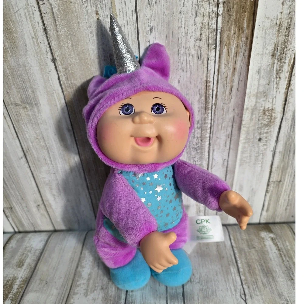 Cabbage Patch Kids Cuties Plush Doll Lot Jaye Lion Unicorn Shark 12 Inch Set - Picture 6 of 12